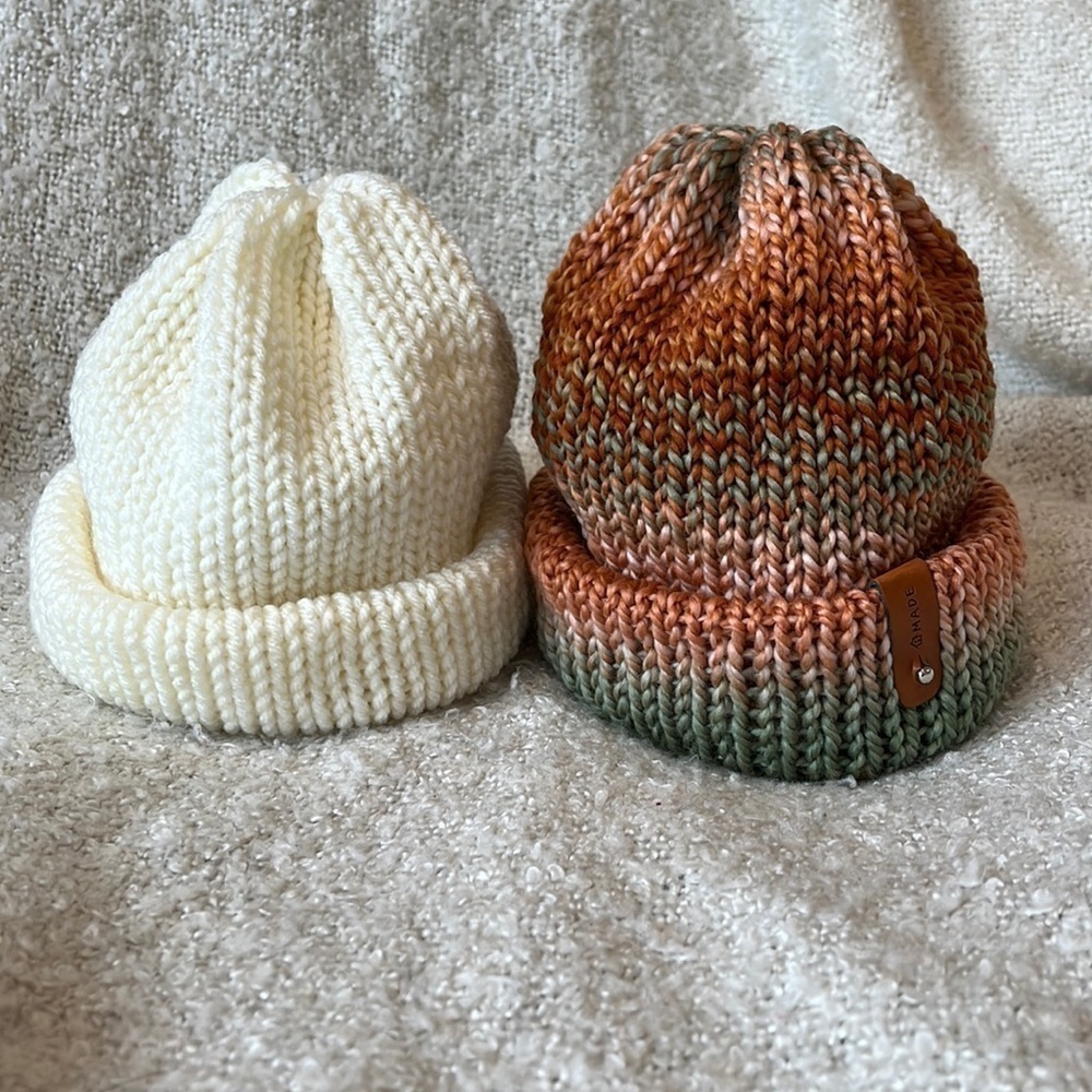 Handmade Knit Baby Beanies